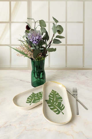 Keramika Forest Noyan Kayık Tabak 26 Cm 2 Adet 22727 Yeşil