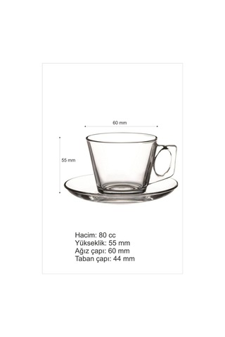 Paşabahçe Vela Espresso Kahve Fincanı Takımı 12 Parça 80 Cc.