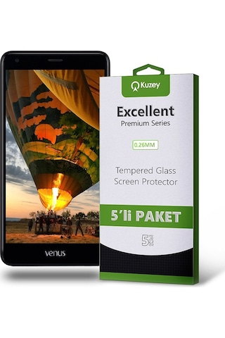 Vestel Uyumlu Venüs V4 Ekran Koruyucu Cam 5 Adet Ekonomik Paket (541371461)