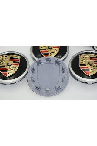 Dk Tuning Porsche Yeni Nesil Siyah Gri Jant Göbeği Kapak Seti 76m