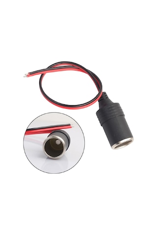 Araç Çakmaklık Uzatıcı Dişi Fiş Kablolu Dişi Çakmak Soketi Boş