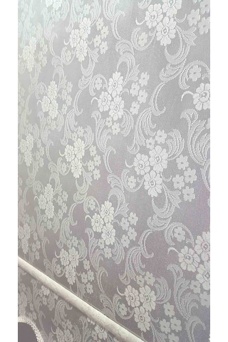 N11 Özel Çiçek Desenli Çift Mekanizmalı Tül Stor Perde (228387409)