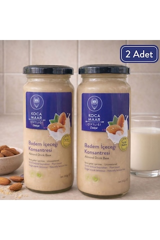 Kocamaar Badem İçeceği Konsantresi %100 Badem 240gr 2 Li Set