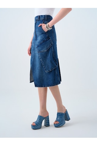 Regular Fit Kadın Etek Denim
