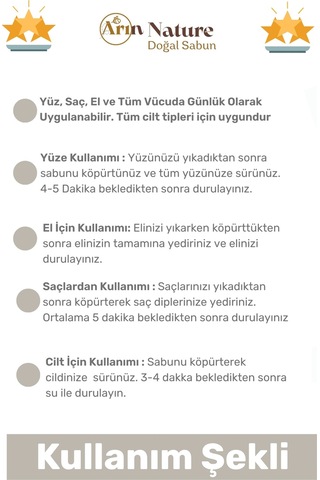 Sabun %100 Doğal Güzel Kokulu El Yüz Saç Cilt Vücut Orijinal Çörek Otlu Sabunu 120g - 10 Adet Karışık