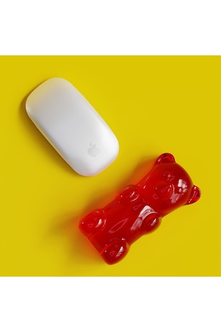 Mustard Gummy Bear Mouse Bilek Desteği - Kırmızı