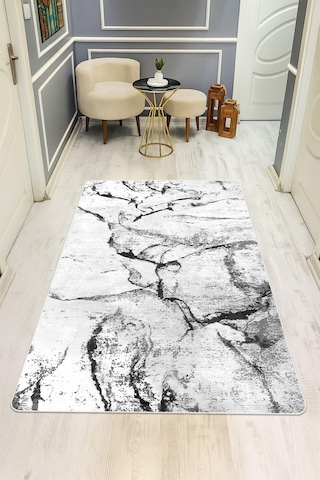 Modern Desenli Dijital Baskı Kaymaz Taban Halı H1033 Renkli