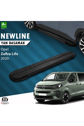 S-dizayn Opel Zafira Life Kısa Şase Newline Siyah Yan Basamak 213 Cm 2020 Üzeri A+ Kalite