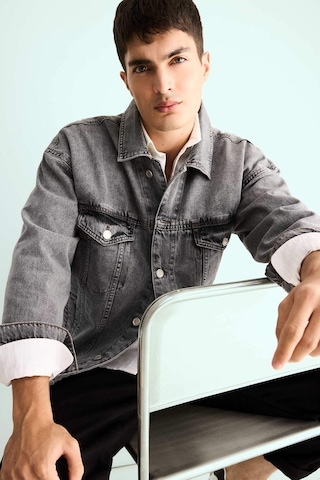 Defacto Oversize Geniş Kalıp Düğmeli Denim Ceket F4736ax25aunm18 Gri