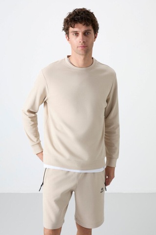 Tommy Life Standart Fit Basic O Yaka 2li Paket Bej-çağla Erkek Sweatshirt - 88053 Bej - Haki