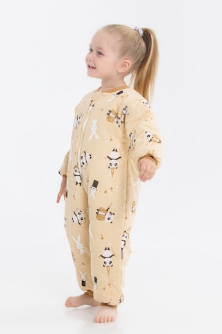 Kız Erkek Çocuk Kalın Elyaf Dolgulu 2.5 Tog Desenli Uyku Tulumu-krem Krem