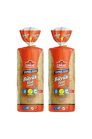 Untad Büyük Tost Ekmeği 670 Gr X 2 Adet