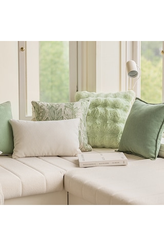 Gajeena Yumuşak Polyester Bitki Desenli Kırmızı Yastık Kılıfı - Modern Minimalist Dekor, Canlı Ve Rahat Ev Ortamı, 45x45cm Dolu Değil Diğer