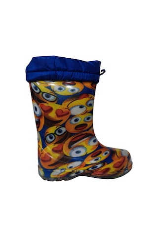 Serabien Unisex Çocuk Mavi Desenli Çizme Mavi
