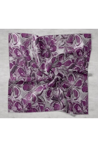 Silk Home Tivil Saf İpek 11501 - 16 Mor Çiçek Desen