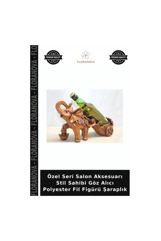 Özel Seri Salon Aksesuarı Stil Sahibi Göz Alıcı Polyester Fil Figürü Şaraplık