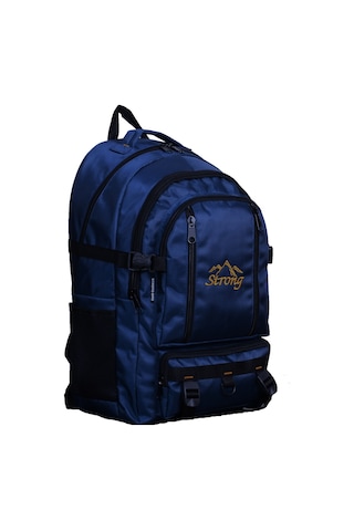 Strong Bag Strong 17-18.4 İnch Laptop Bölmeli Büyük Boy Sırt Çantası ,dağcı Çantası,seyahat Kamp Çantası Lacivert