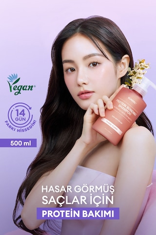 Yoğun Onarıcı Ve Isı Koruyucu Bakım Şampuanı Kundal Protein Bonding Shampoo 500ml Ylang Ylang Tüm Saçlar