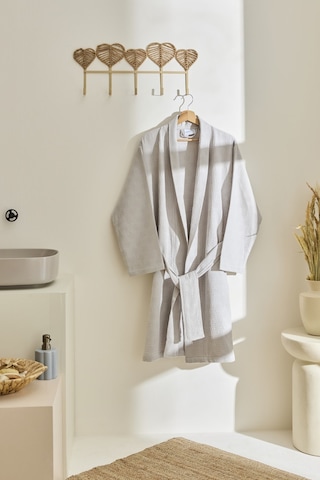 Kaşmir Home İris Waffle Bornoz Gri S-m Gri