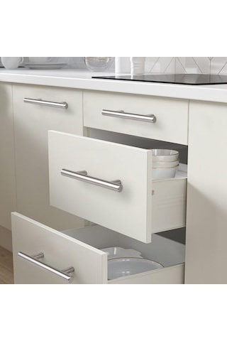 5 Adet Keijo Inox 224mm Paslanmaz Kulp Mobilya, Dolap Kulbu, Kulp Modeli 155 x 230 MM (Büyük Boy)