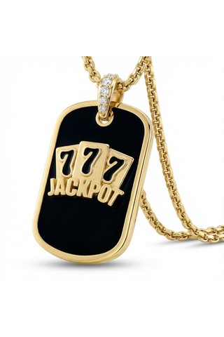 777 Jackpot Kolye Ucu Çok Renkli