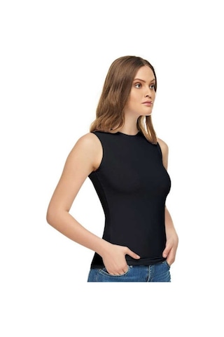 Dizzyfantezi Sıfır Kol Likralı Elastan Atlet Body Siyah 2201 SIYAH Dizzyfantezi Sıfır Kol Likralı Elastan Atlet Body Siyah 2201 SIYAH