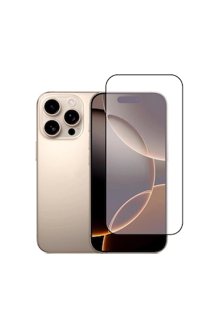 Apple Uyumlu iPhone 16 Pro Ekran Koruyucu 9d Tam Kaplayan Kavisli