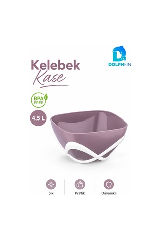 Kelebek Kase 750 Ml Bpa Free Dekoratif Sunum Ve Çerez Kasesi çok renkli
