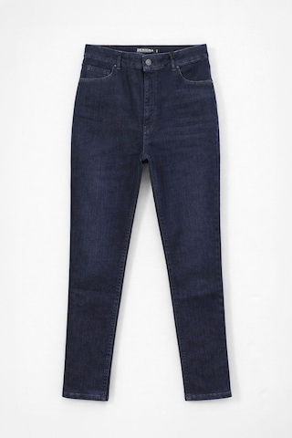 Bluew White Kadın Yüksel Bel Skinny Fit Esnek Lacivert Jean Pantolon
