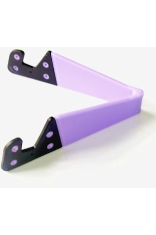 Akıllı Telefon Tablet İçin Ayarlanabilir V Şekilli Evrensel Katlanabilir Cep Cep Telefonu Standı Tutucu Purple