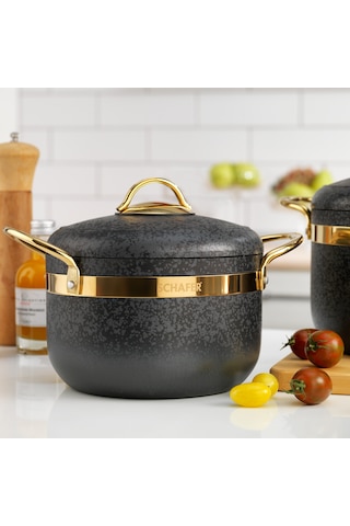 Schafer Goldie 7 Parça Granit Tencere Seti Siyah