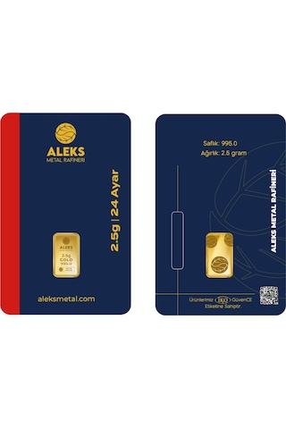 Agakulche 2,5 Gr 995 24 Ayar Amr Külçe Altın