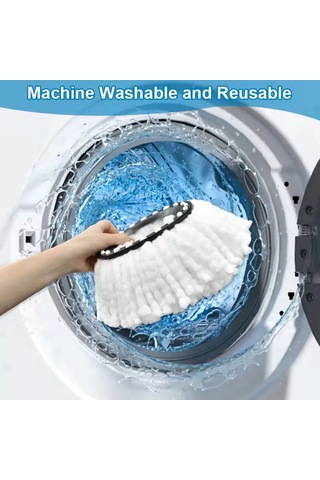 Total Reine Mikrofiber Mop Başlığı Yuvarlak 2 Adet. 259077496