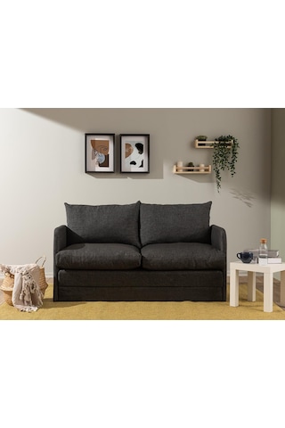 Pafu Saga Xl İkili Katlanır Yataklı Koltuk Keten Koyu Gri