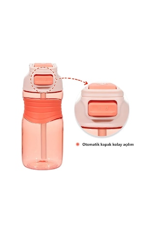 Vagonlife 450ml Pipetli Tritan Su Matarası Sarı-Mavi-Turuncu VGN030