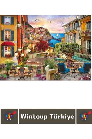 El Göz Koordinasyon Beceri Görsel Algı Geliştirici 1000 Parça Çocuk Puzzle İtalya'da Gün Batarken