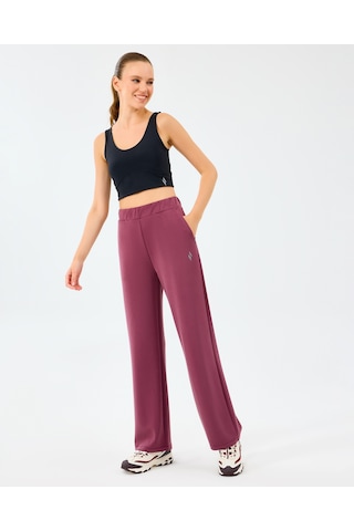 Skechers W Lounge Loose Wide Leg Sweatpant Kadın Bordo Eşofman Altı S2520013-3877 Bordo