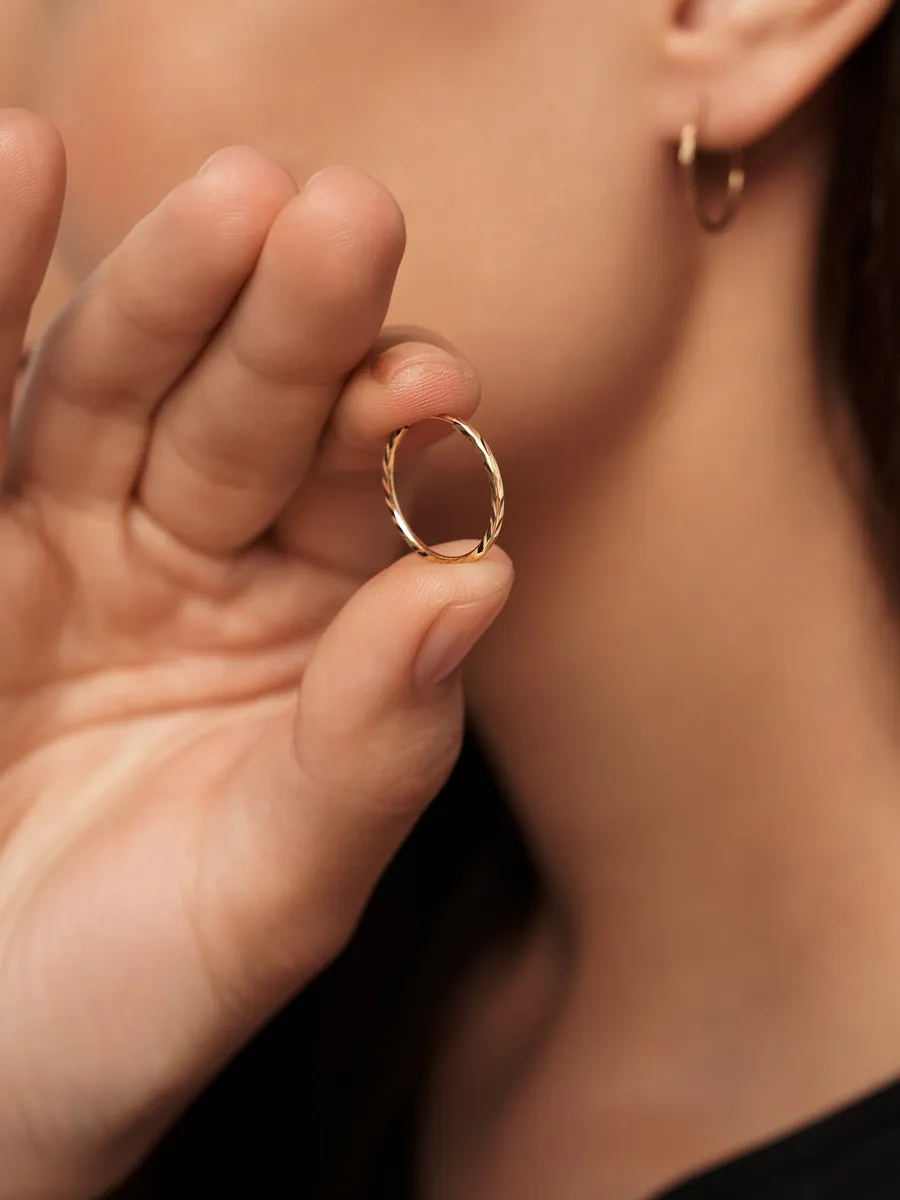 Mıx Jewelry Kongo Halka Küpeler 925 Ayar Gümüş, Çap 15 Mm 123874776 Altın