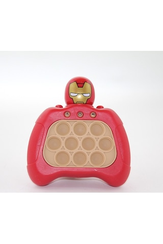 Premium Okul Hediyesi Popit Oyuncağı Işıklı Müzikli Iron Men Pop-it