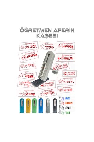 Kendinden Mürekkepli Kaşe Öğretmen Kaşesi Aferin Kaşesi Cep Kaşes