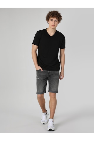 Colin'S Regular Fit V Yaka Siyah Erkek Kısa Kol Tişört Cl1058584_Q1.V1_Blk