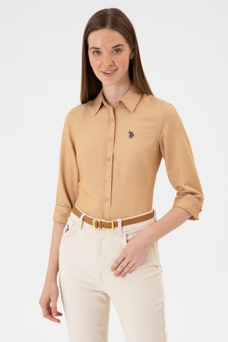 U.s. Polo Assn. Kadın Camel Gömlek Basic 50316711-vr015 CAMEL