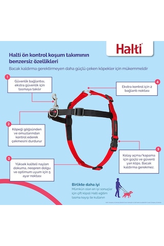 Company Of Animals Halti Köpekler İçin Önden Kontrollü Göğüs Tasması, Orta Boy