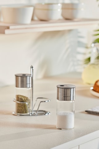 Karaca Ripple Standlı Tuzluk Ve Biberlik Inox Gümüş