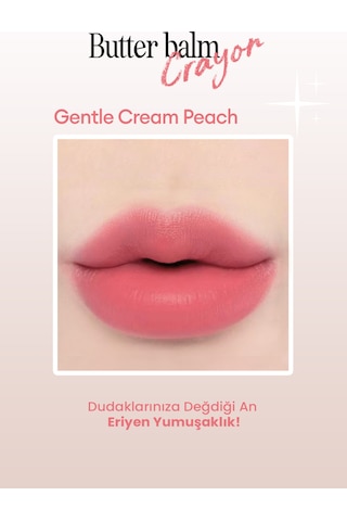 Kremsikalem Şeklinde Renkli Dudak Balmı & Kalemtıraş Clıo Butter Balm Crayon 009 Gentle Cream Peach 09