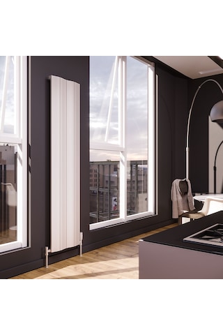 Lojimax Alüminyum Dekoratif Radyatör Amazonite 1800x412mm 4 Dilim Dokulu Beyaz 1245 W Yüksek Isıl Güç