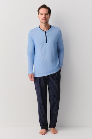 Suwen Tyler Erkek Pijama Takımı Sh26310660628 Lacivert Desenli