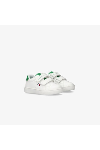 Tommy Hilfiger Flag Velcro Bebek Beyaz/yeşil Spor Ayakkabı T1x9-33836-1355x165 Yeşil