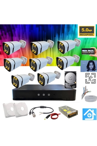 5mp 1440p Warm Led Gece Renkli 8 Kameralı 4 Tb Hdd Dahil Ahd Set
