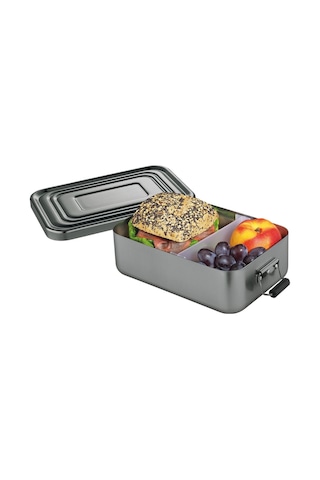 Kuchenprofi Küçük Lunchbox 18x5,5x12 Cm, Gri, Ayraçlı Ve Sızdırmaz Kapaklı Saklama Kapları Antrasit